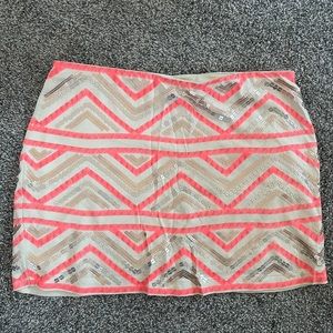Hot pink mini skirt